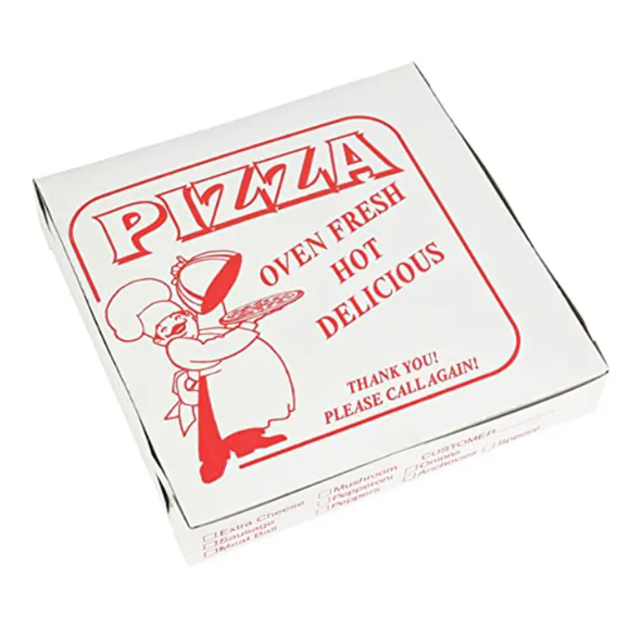 Portable Reusable Corrugated Delivery Paper Pizza Box Custom Logo