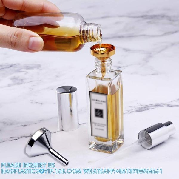 Funnels For Filling Bottles, 3 Pcs Stainless Steel Kitchen Funnel Set With Long Handle, Food Grade Mini Metal Funnel