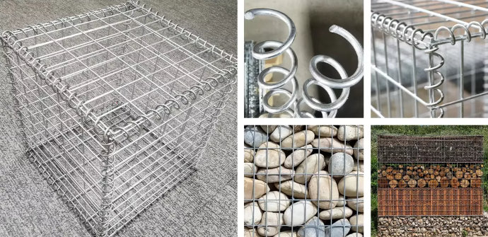 Galfan Welded Gabion Stone Wall For Landscape Stone Cage Retaining Wall