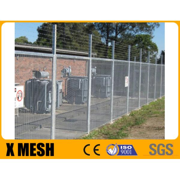Prison 8Ga Black Powder Coated Fencing EN 10223 High Security