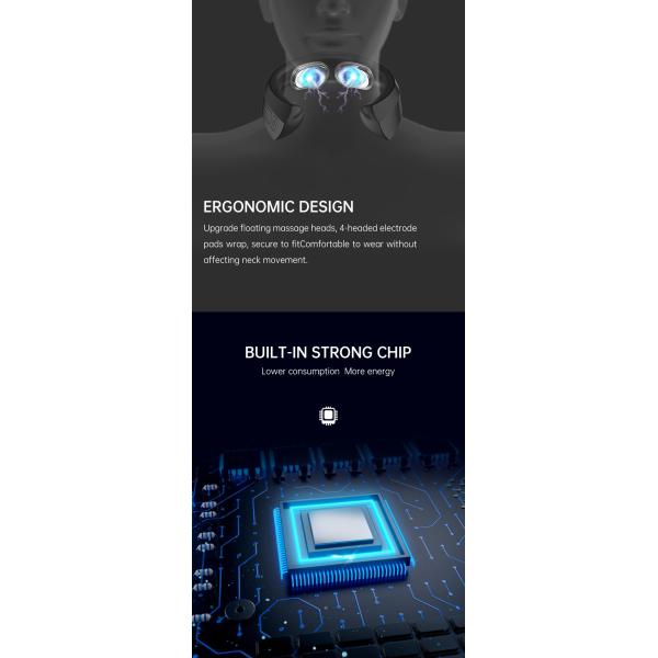 Rechargeable Intelligent Neck Massager Wireless Double Pulse 1A