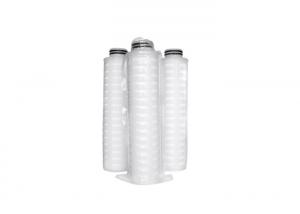 Quality 10 Micron Liquid Filter Cartridge , Pleated Water Filter Cartridge Micro - Fiber Construction for sale