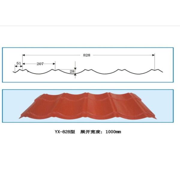 Grey Color Corrugated Sheet Roll Forming Machine With 2 Hydraulic Guillotine