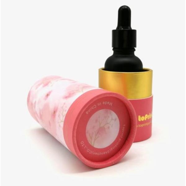 Customizable Design Perfume Paper Tube Packaging With Bottle Matt Lamination