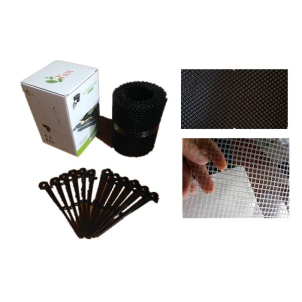 White Black Plastic Mosquito Net Gutter Mesh 17cm X3m