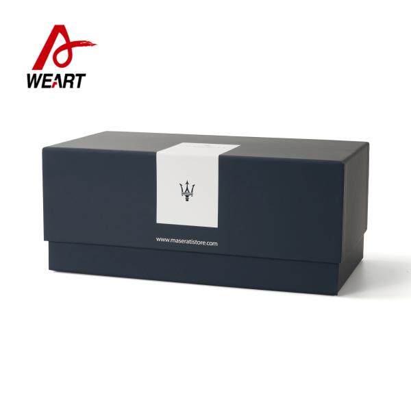 Surface Blue Art Paper Jewellery Presentation Boxes With Lid , Soft Touch Lamination