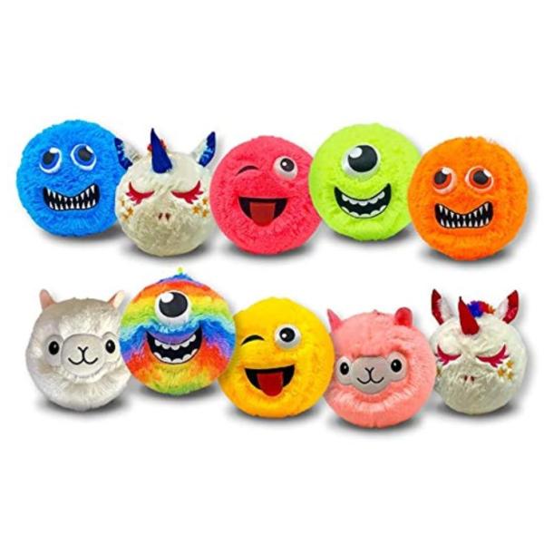 Green 30 cm Inflatable Fuzzy Monster Ball Soft Toy Ball for Throwing Catching and Kicking
