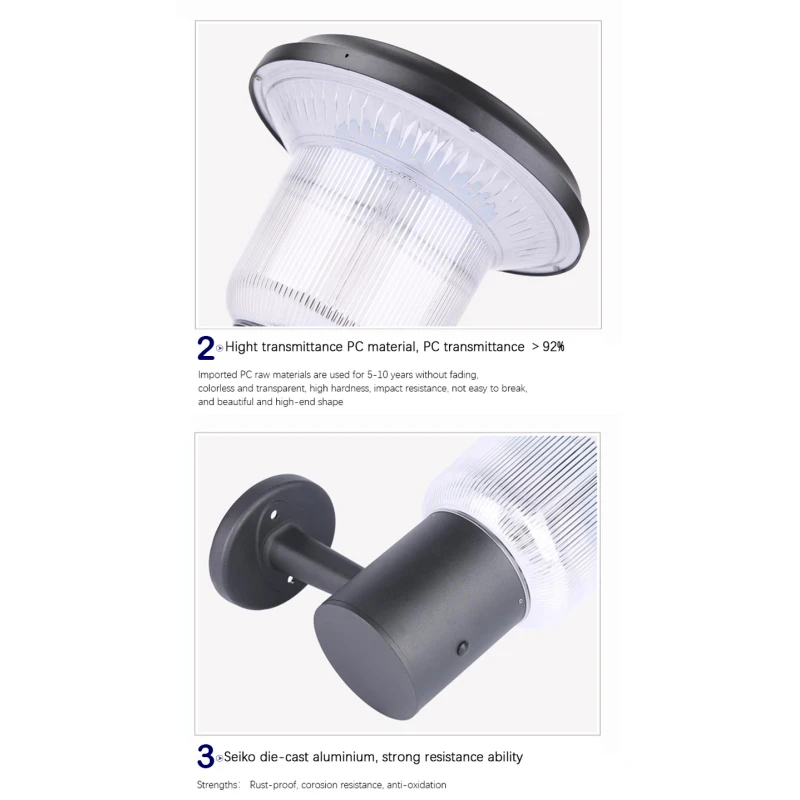 Outdoor IP65 8AH Solar Wall Light Waterproof 3000K With CE RoHS