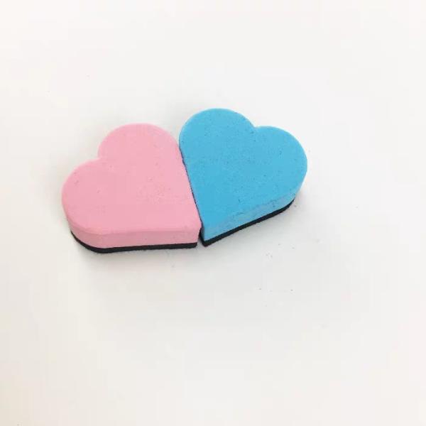 EVA Whiteboard Accessories Heart Shape Magnetic Whiteboard Eraser