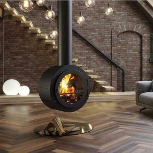 Quality 700mm Indoor Heater Suspended Hanging Fireplaces Wood Burning Stove for sale