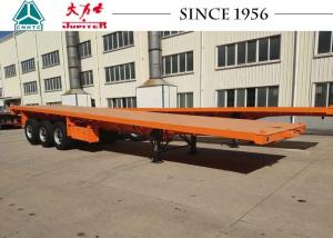China 40 FT 3 Axle Flat Deck Utility Trailer Steel Frame With Airbag Suspension on sale