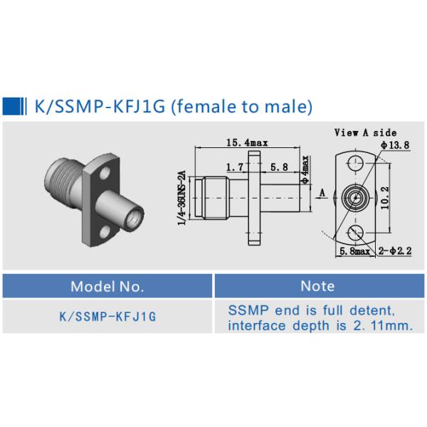 K Type to SMP Female to Female 2.92mm RF Adapter