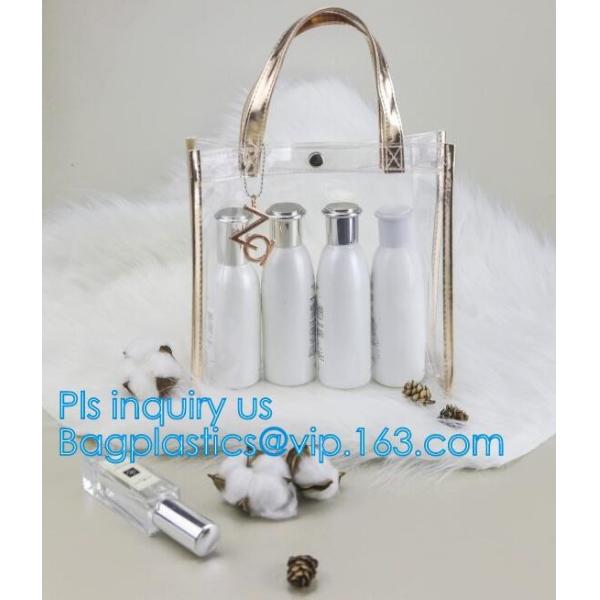 Custom Stadium Tote Bag Clear Shoulder PVC Bag with Zipper, pvc letter bucket bag clear transparent jelly shoulder tote