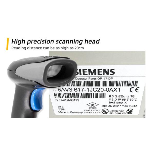 Manual Trigger Mode 2D Wireless Barcode Reader with Scanning and ≥4mil Optical Resolution