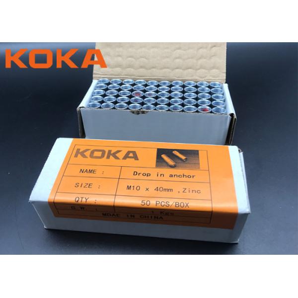 M8 Shank Bolt Nut Zinc Plated Drop In Expansion Anchor HDG