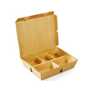 Quality Personalised Snack Wrap Kraft Paper Fast Food Packaging Boxes Disposable 5 S for sale