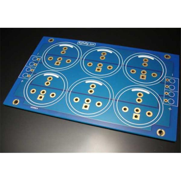 Blue Two Layer Quick Turn Pcb Prototypes 2 Oz Copper Thickness For Industrial Control Board