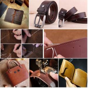 Black 50m 100% Polyester 150D Hand Stitched Leather Flat Wax Thread with Dyed