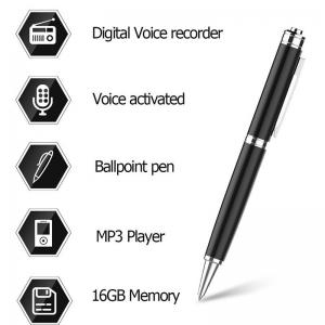 Quality Digital Audio Voice Activated Recorder Pen / Ballpoint Pen / Dictaphone / MP3 Player / One Button Recording for sale