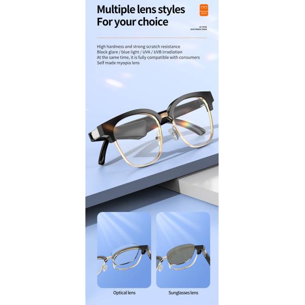Smart Sunglasses Bluetooth Eyeglasses With Speaker Hands Free For Travel
