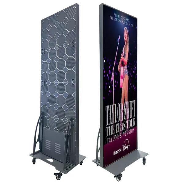Indoor Floor Smart Led Poster Display IP31 Rating High Refresh Rate Front Service