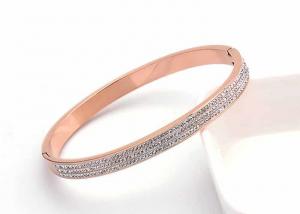 China Naan diamond titanium steel gift bracelet popular more than 300 diamond open bracelets spot wholesale on sale
