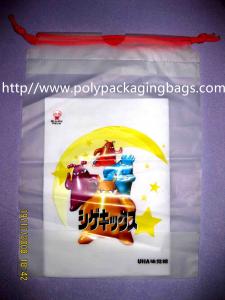 Quality Promotional Candy / Cookies / Chocolate Drawstring Plastic Bags With Cartoon Printing for sale