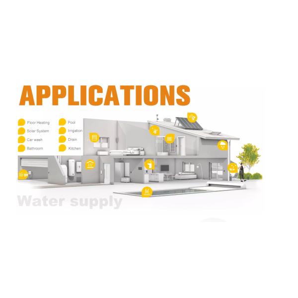 32mm Plastic PPR Stop Valve With Chrome Plated Pentagon Handle