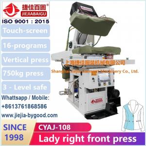 Quality Shanghai Jiejiabaigu Factory 1998 Full Range Garment Ironing Machine lady dress front for sale