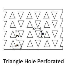 triangle hole perforated Triangle Hole 3mm To 10mm Perforated Metal Mesh For Noise Reduction