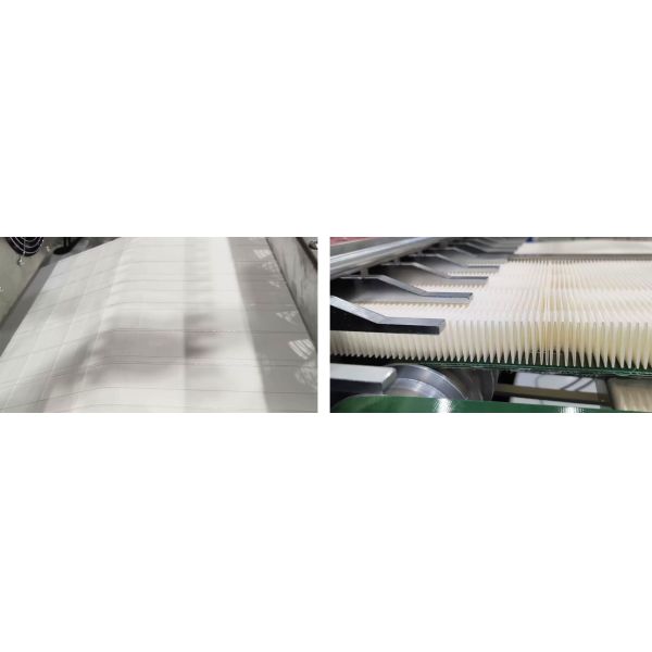 Fully Automatic Servo Driven Pleating Filter Production Line High Efficiency Pleating Gluing System