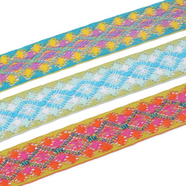 20KJ29 Colorful Braiding 4cm Cotton Lace Trim
