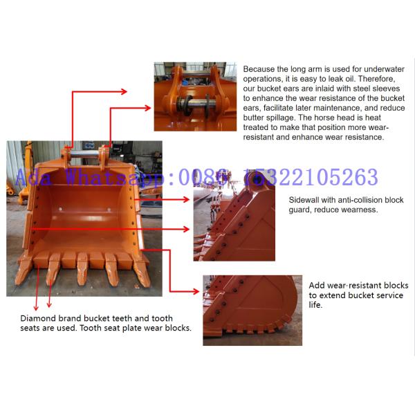 Heavy Duty Excavator Rock Bucket Attachment For Construction Projects