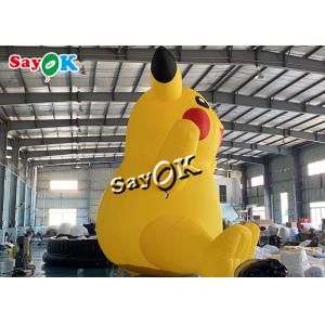 Yellow Pvc Airtight Inflatable Pikachu Model 6m 20ft For Ad Decoration