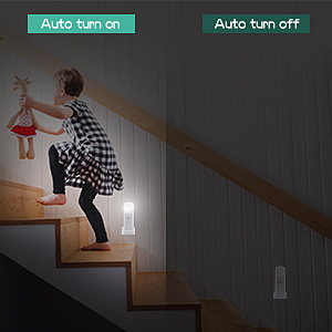 Motion Sensor Night Light Indoor USB Rechargeable Bedside Lamp Portable Adjustable Brightness Nightlight