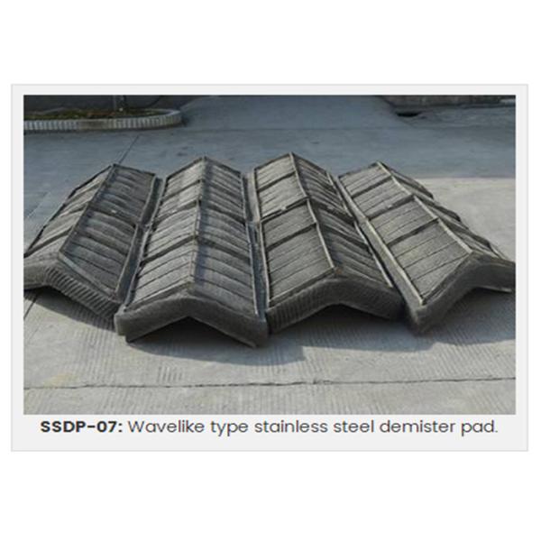 Mist Eliminator Mesh / Knitted Wire Mesh Rectangular Demister Pad Less Pressure Drop