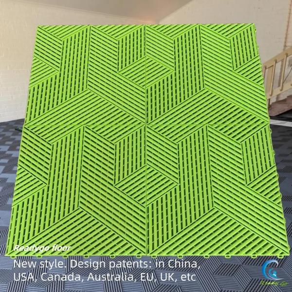 Polypropylene Garage Floor Tiles 2500Lbs Interlocking Garage Flooring Chemical Resistance