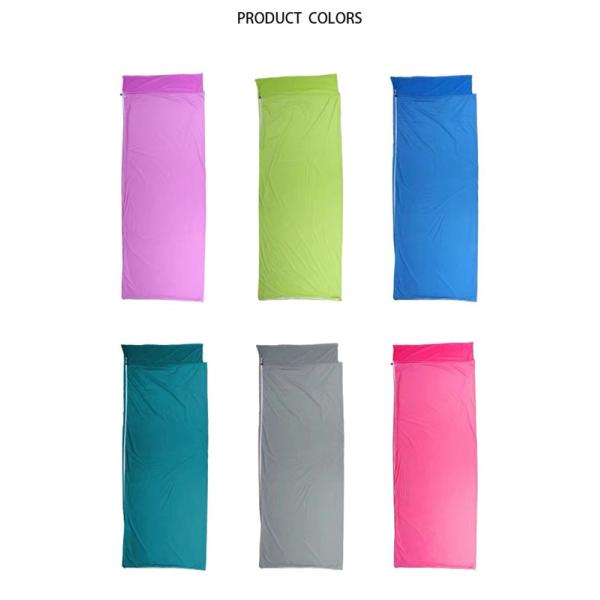 Solid Color Fleece Sleeping Bag Liner , Light Sleeping Bag Inner Sheet