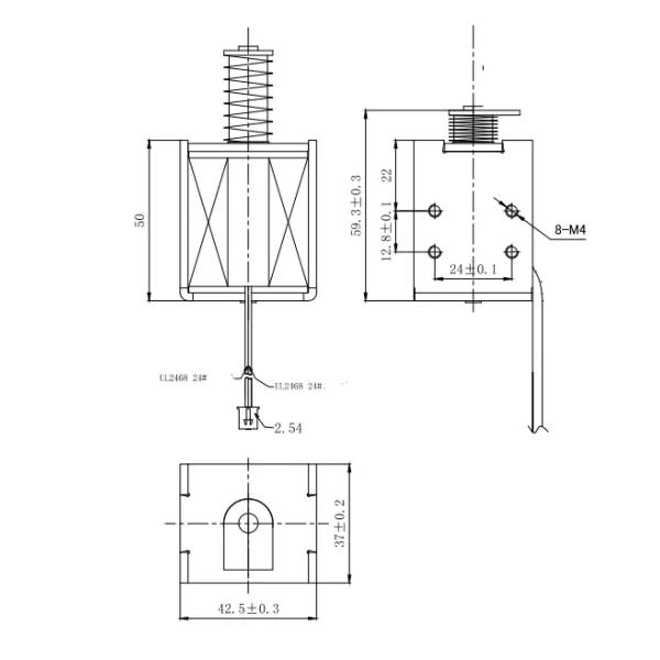 DC 12v 0.85A 10.2W Push Pull Solenoid