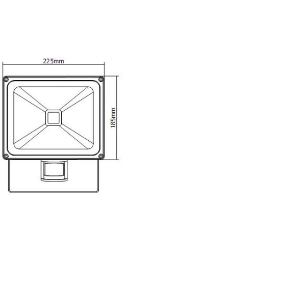 30W PIR54 Epistar LEDs Waterproof LED Flood Light Sensor PF 0.9 2310Lumen