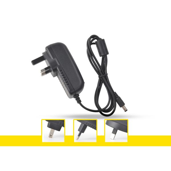 12V 2A 24W Ac To Dc Power Converter , Interchangeable Universal Ac Dc Adapter