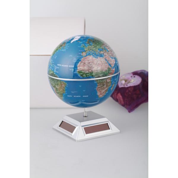 14cm 5.5inch Solar Powered Spinning Globe Geographic Globe Toy For Children