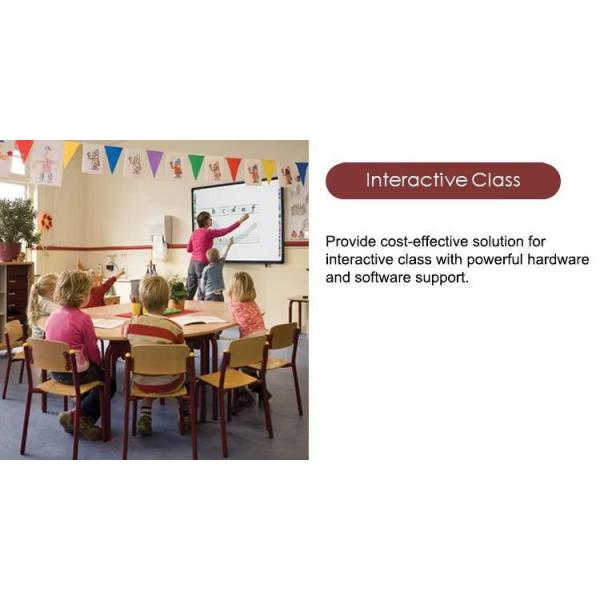 96 Inch Capacitive Touch Interactive Whiteboard 3840X2160 Resolution 180 Points/Second Cursor Speed