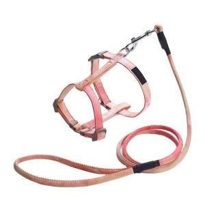 Dog Collar Harness And Leash Set Reflective Adjustable Cat Harness And Leash Set