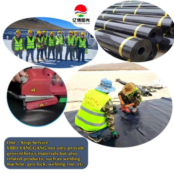 0.5mm and 0.75mm HDPE Geomembranes for Environmental Protection Length 50m-100m/Roll