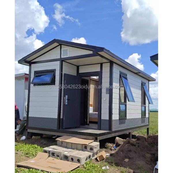Modern Design Sandwich Panel Door Modular Mobile House in European Union with 20 Ft Prefabricated Flat Packaging Container