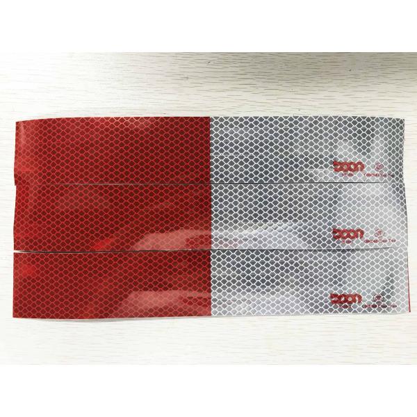 Red White Easy To Stick Retro Reflective Markings High Brightness