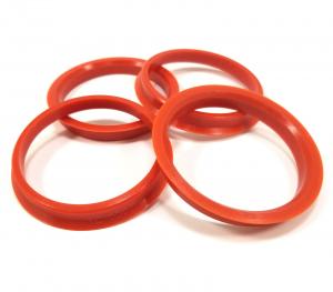 Quality Audi Components Wheel Spacer Hub Centric Ring , Car Wheel Ring Red Color for sale