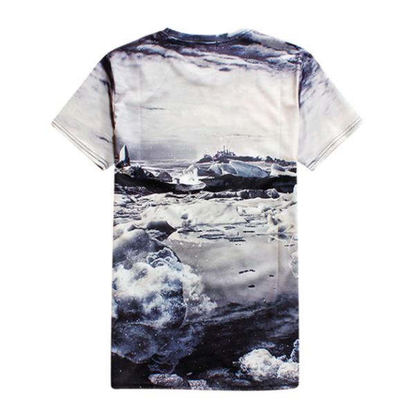 Mens popular 3D digital full printing tshirt