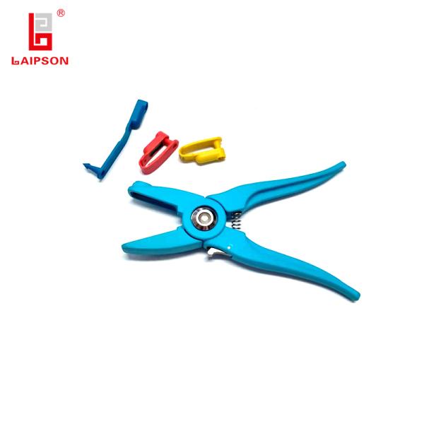 Blue Sheep Goat Chicken Poultry Ear Tag Plier Applicator For Tagging Animal Tags